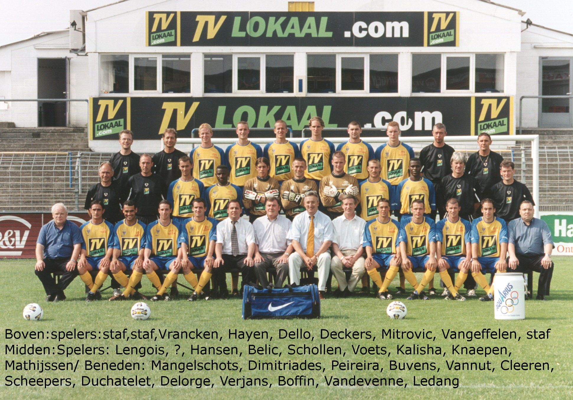 STVV 2001-2002 (bron Eddy Kellens en archief STVV)